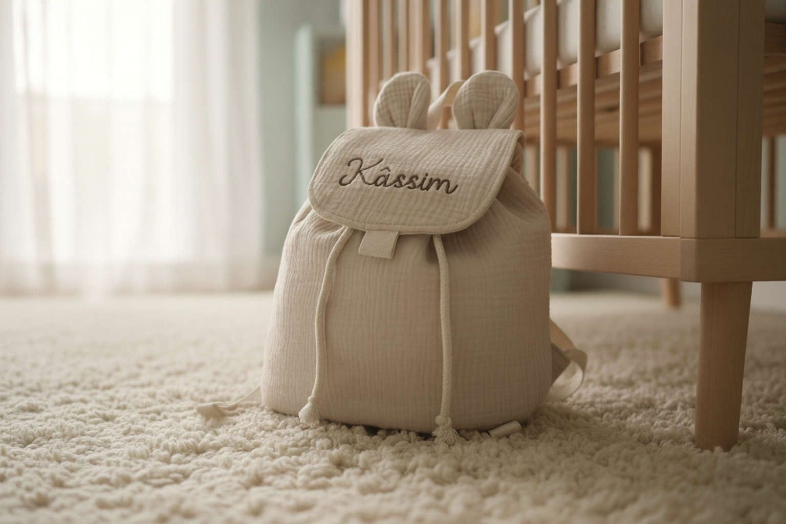 Mon premier sac à dos - petit ourson de gaze