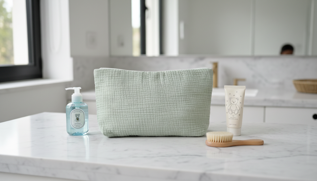 Trousse pour le nécessaire des petits et des grands en coton - pratique et douce