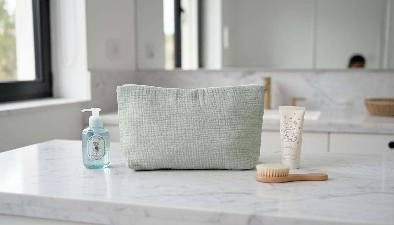 Trousse pour le nécessaire des petits et des grands en coton - pratique et douce