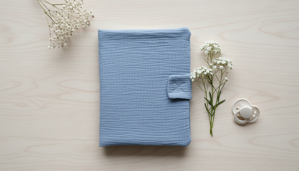 Protège carnet de santé - gaze de coton doux