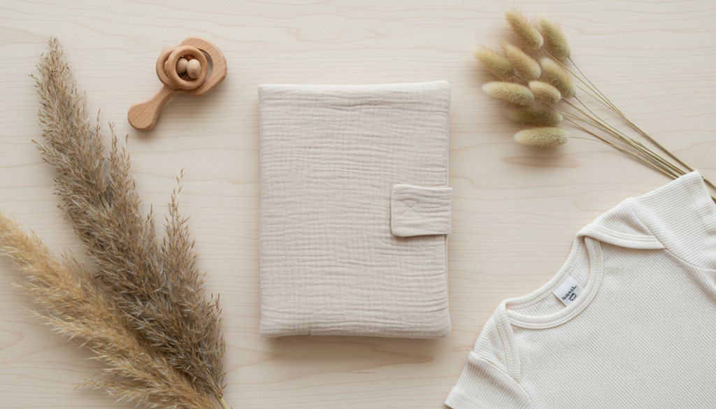 Protège carnet de santé - gaze de coton doux