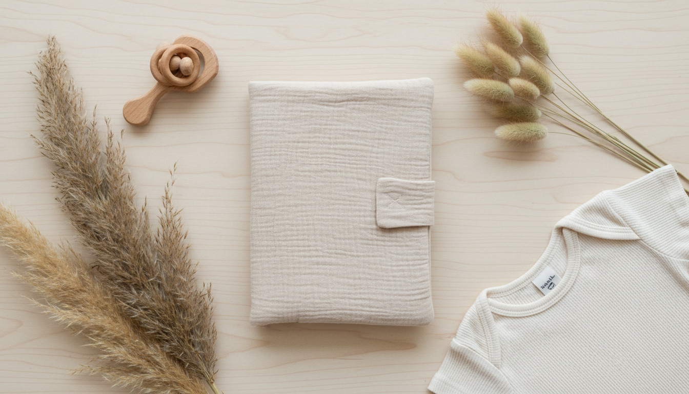 Protège carnet de santé - gaze de coton doux