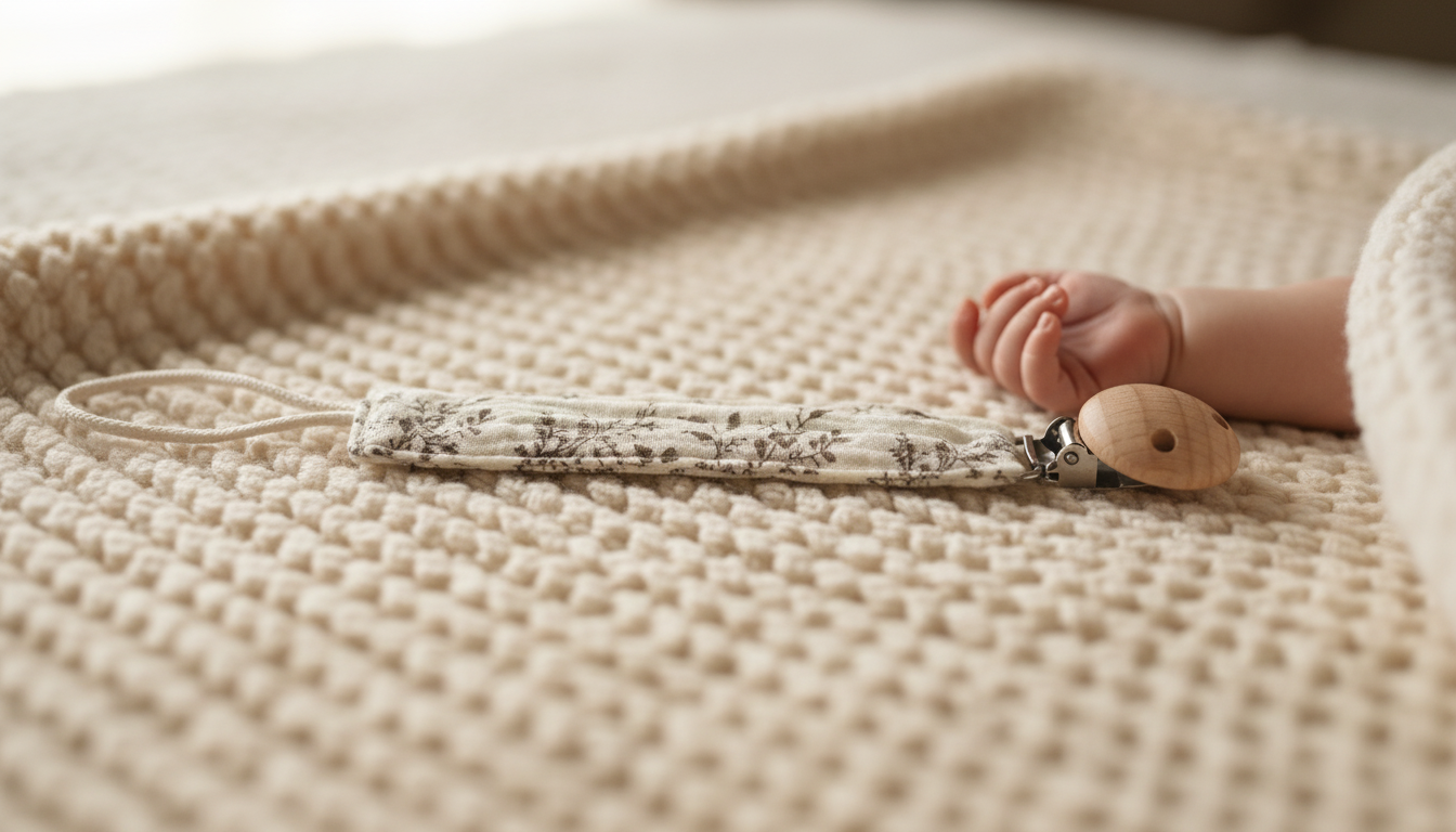 Douceur de coton - attache tétine bébé