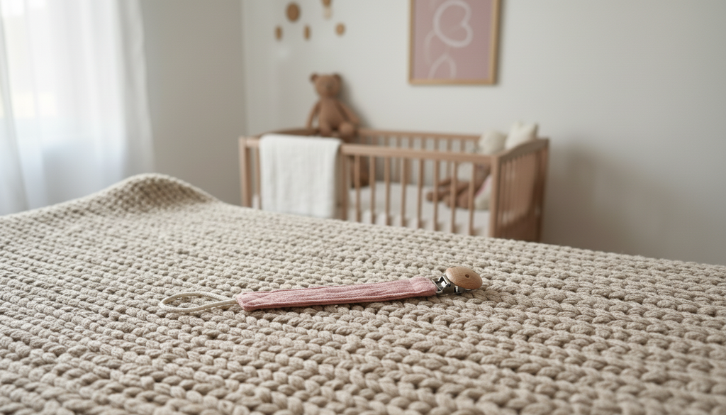 Douceur de coton - attache tétine bébé