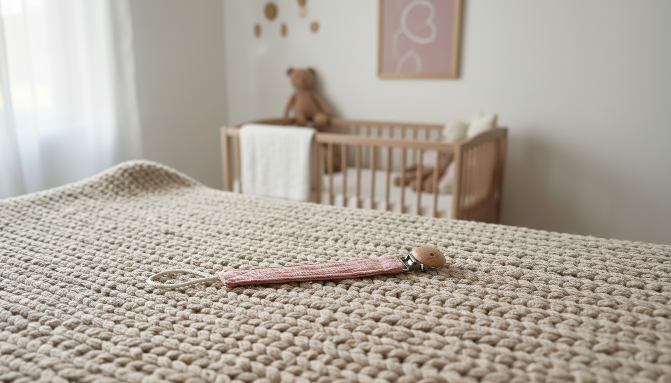 Douceur de coton - attache tétine bébé