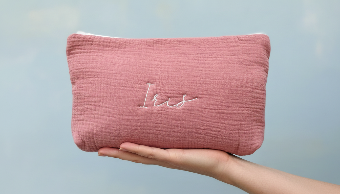 Trousse pour le nécessaire des petits et des grands en coton - pratique et douce