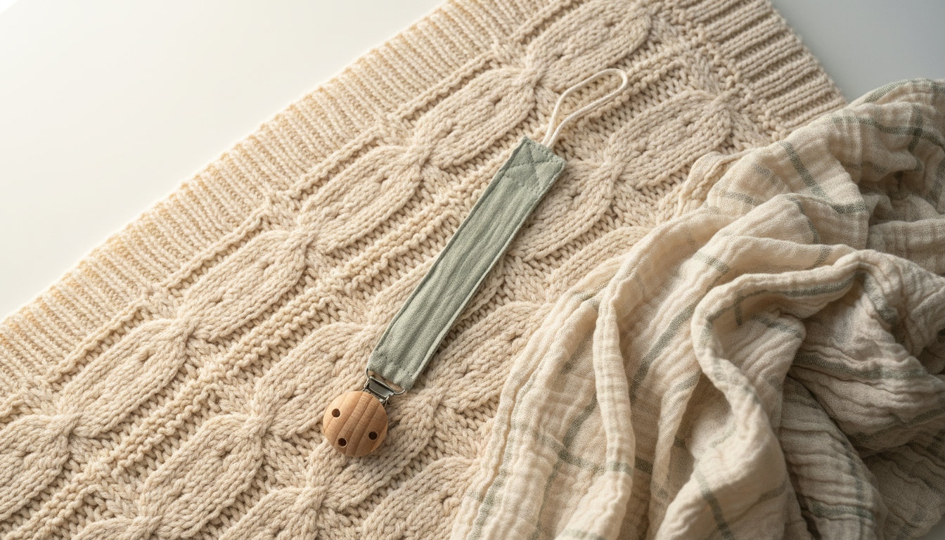 Douceur de coton - attache tétine bébé