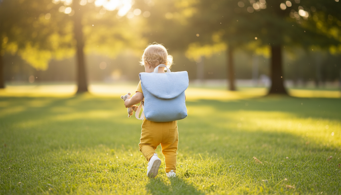 Sac à dos "petit coton" - simplicité et douceur naturelle en gaze de coton