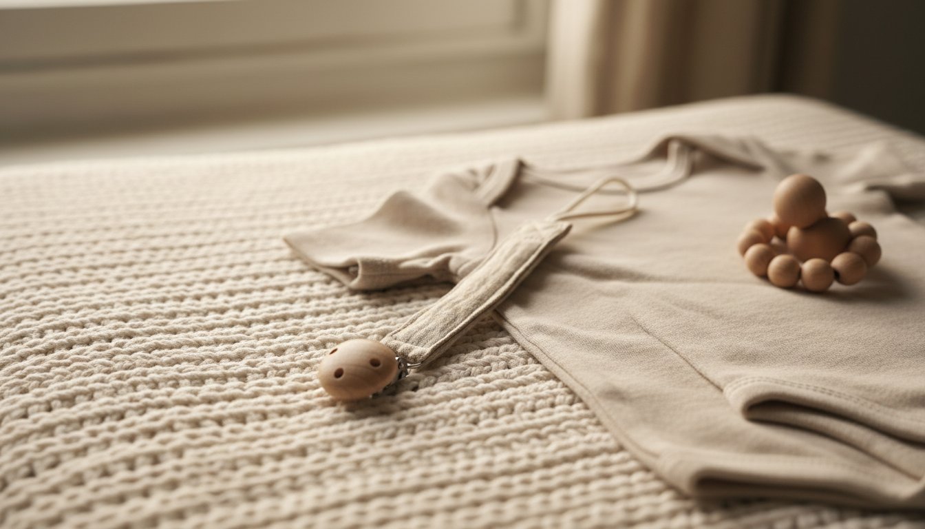 Douceur de coton - attache tétine bébé