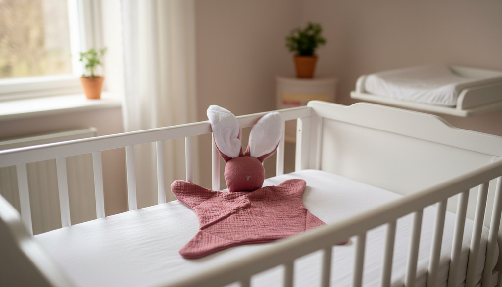 Lapin câlin - doudou en gaze de coton