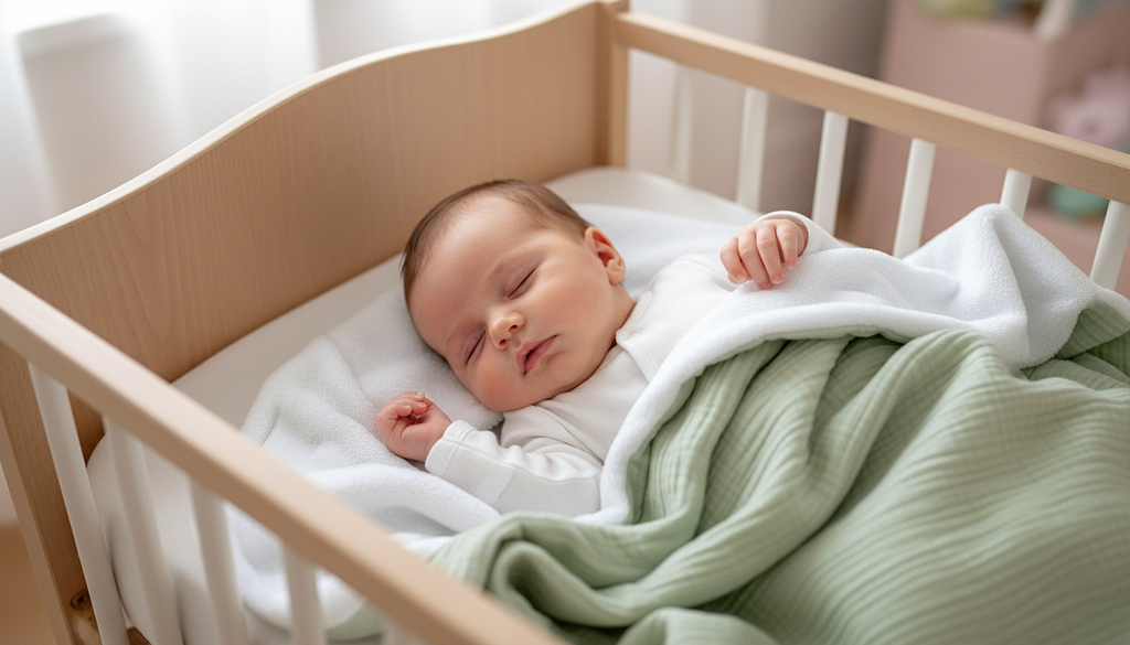 Couverture bébé "nuage de douceur" - polaire et gaze de coton