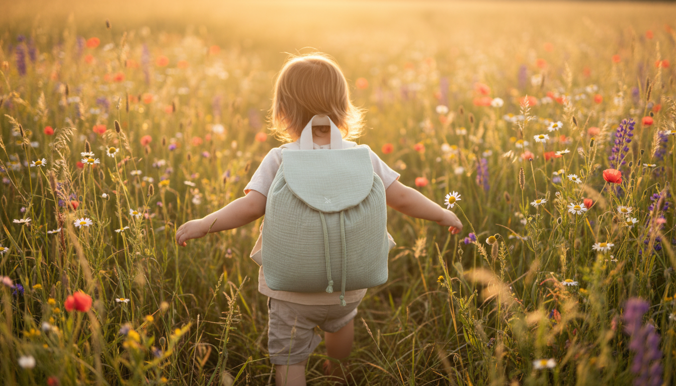 Sac à dos "petit coton" - simplicité et douceur naturelle en gaze de coton
