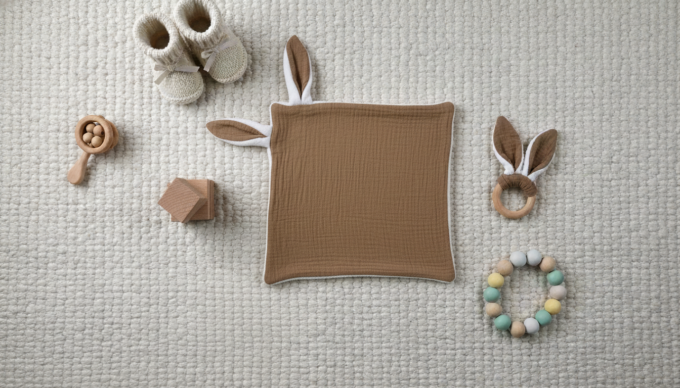 Doudou lapin plat - Édition douceur