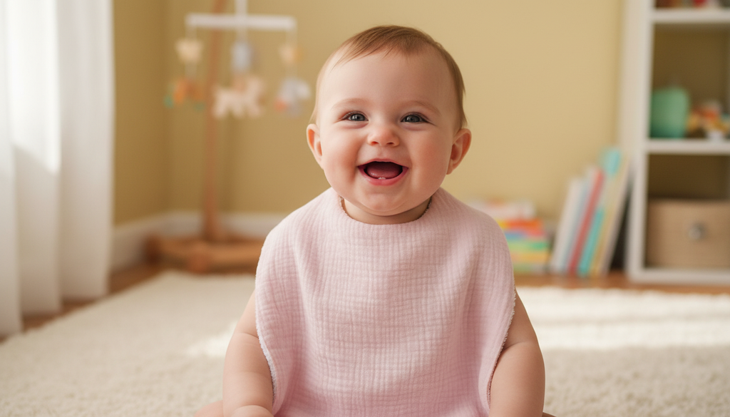 Bavoir grand format en gaze de coton - Doux, absorbant et confortable