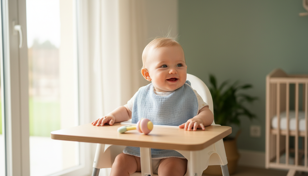 Bavoir grand format en gaze de coton - Doux, absorbant et confortable