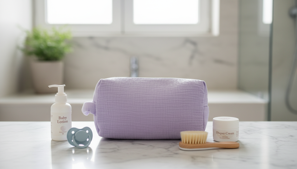 Trousse de toilette en coton - idéale pour les soins et sorties