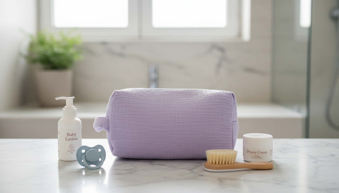 Trousse de toilette en coton - idéale pour les soins et sorties