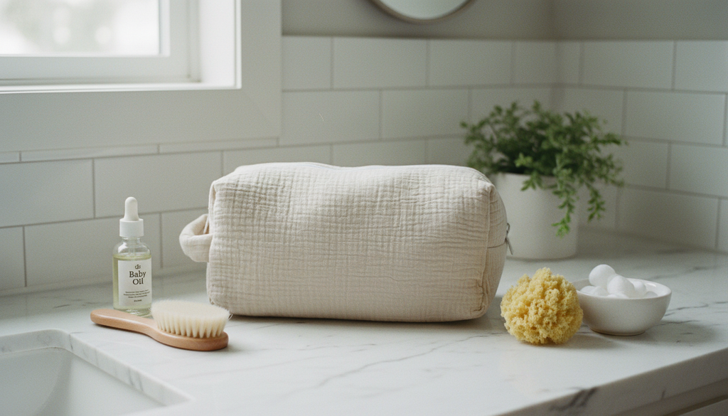 Trousse de toilette en coton - idéale pour les soins et sorties