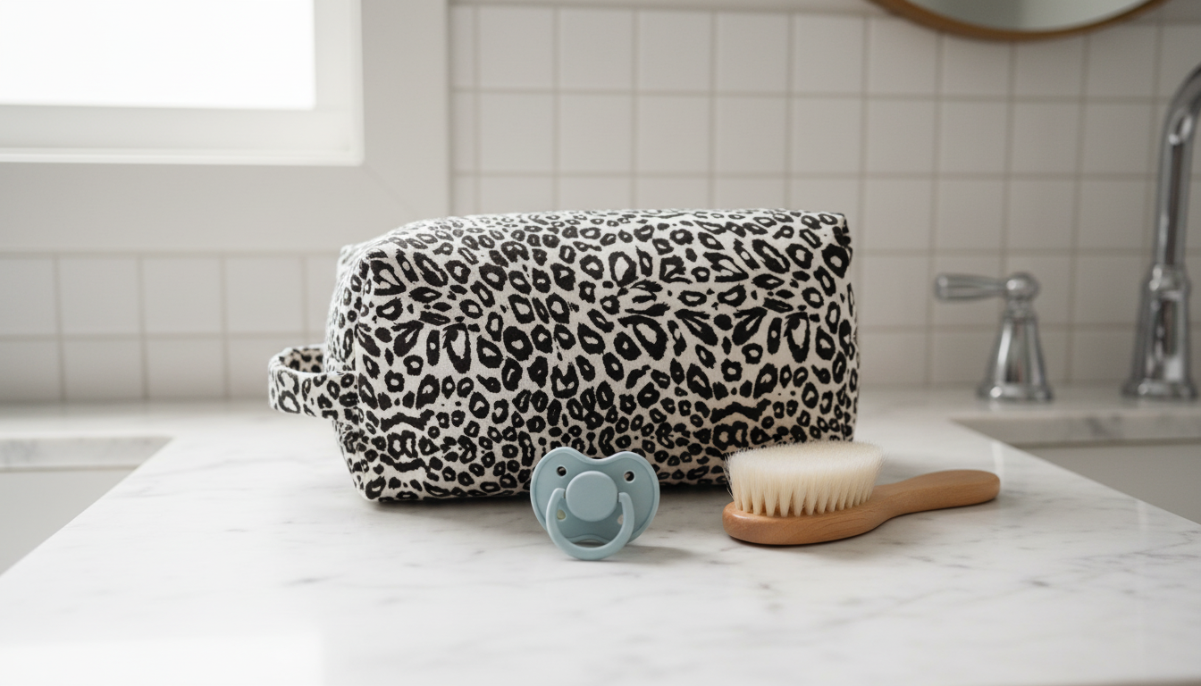 Trousse de toilette en coton - idéale pour les soins et sorties