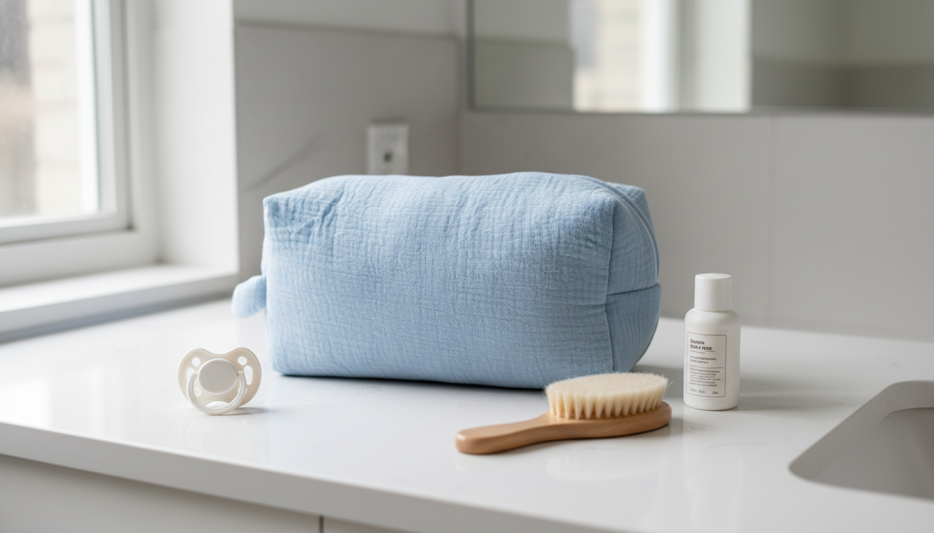 Trousse de toilette en coton - idéale pour les soins et sorties