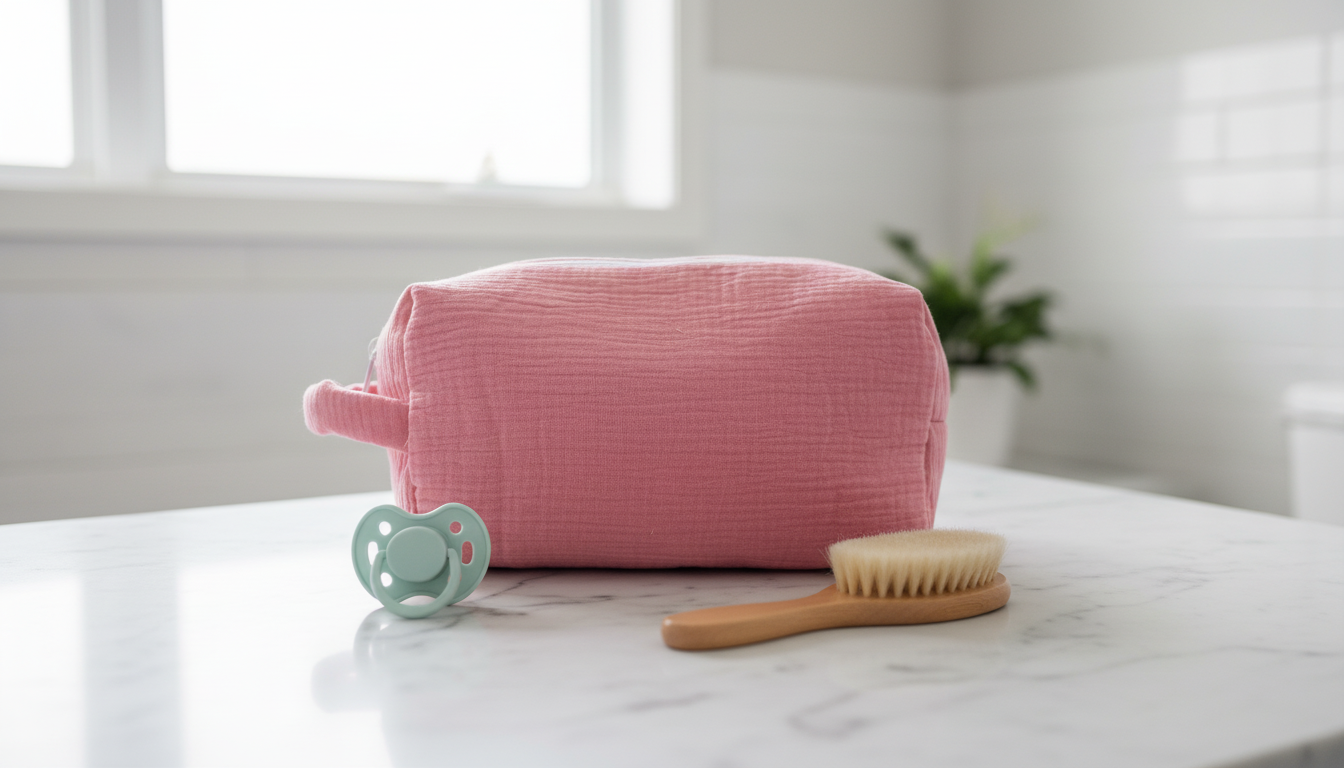 Trousse de toilette en coton - idéale pour les soins et sorties