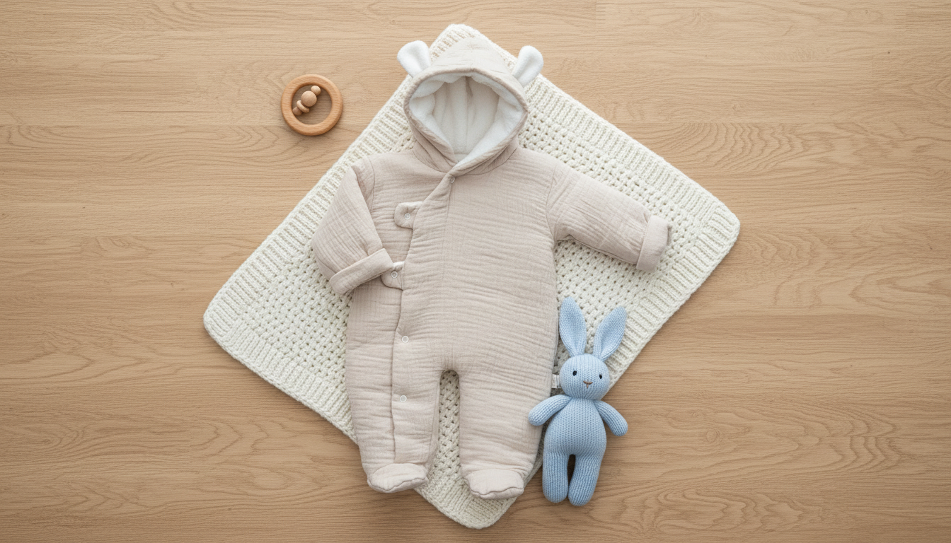 Combi-pilote bébé gaze de coton et polaire - chaleur et douceur garanties