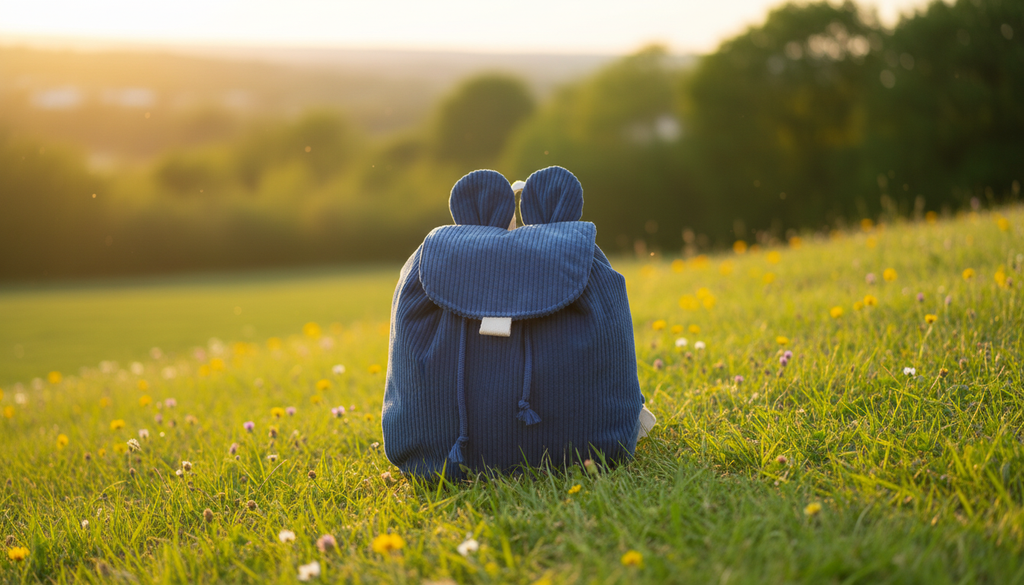 Mon premier sac à dos - petit ourson côtelé