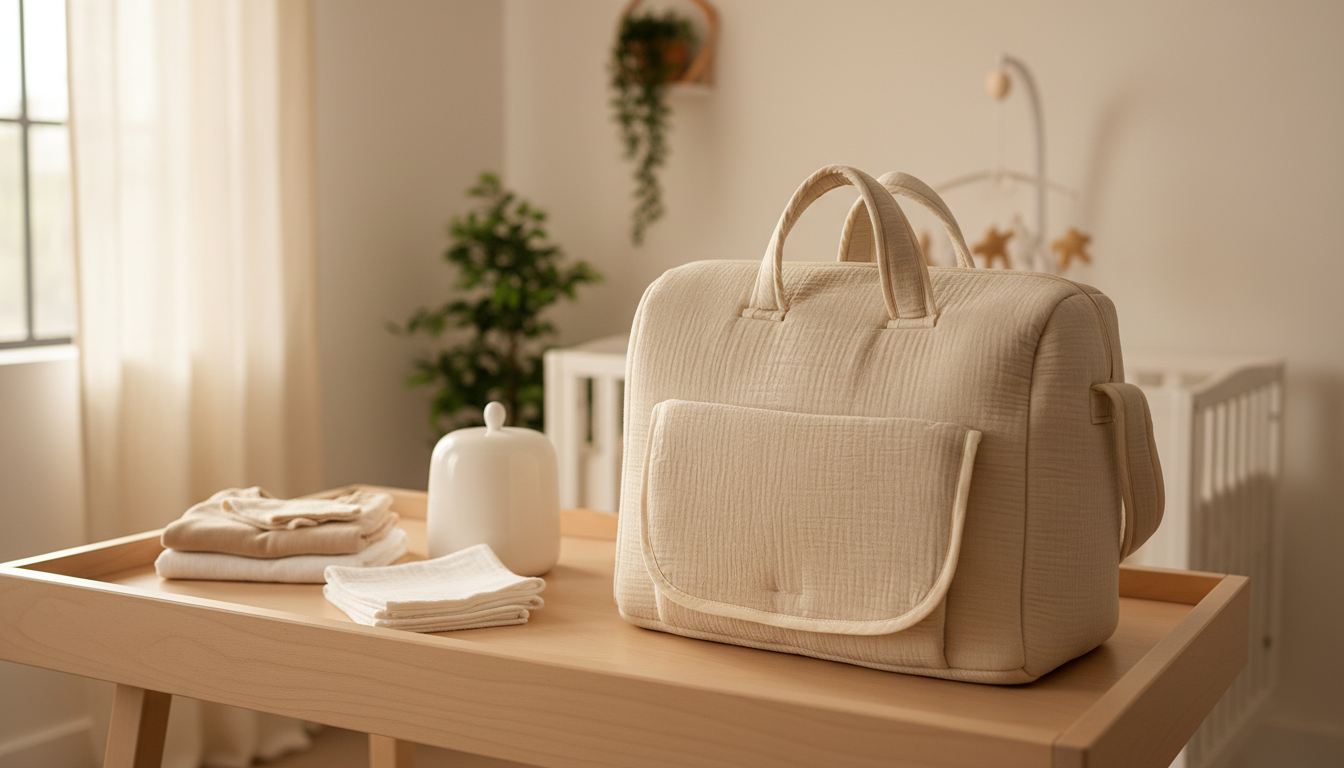Sac à langer en gaze de coton - idéal pour les sorties avec bébé